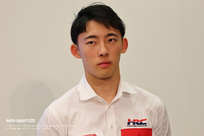 2023年ホンダモータースポーツ活動計画発表会に登壇した佐藤蓮（TCS NAKAJIMA RACING）