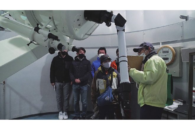 旭高原元気村の天文台を利用した星空鑑賞会も行われた