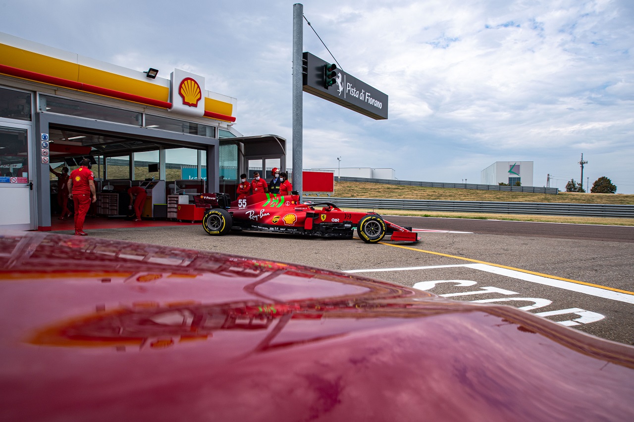 フェラーリF1テスト（フィオラノ）　カルロス・サインツ（フェラーリSF21）