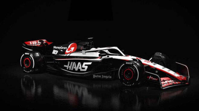 ハースF1の2023年型マシン『VF-23』のカラーリング（ニコ・ヒュルケンベルグ車）