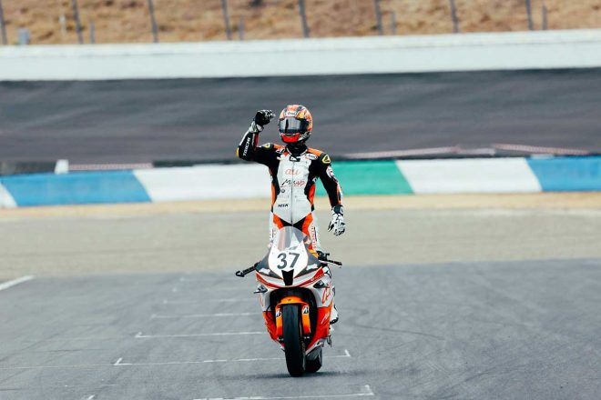 優勝を飾った羽田太河（TN45withMotoUPRacing）／2022全日本ロード第1戦もてぎ