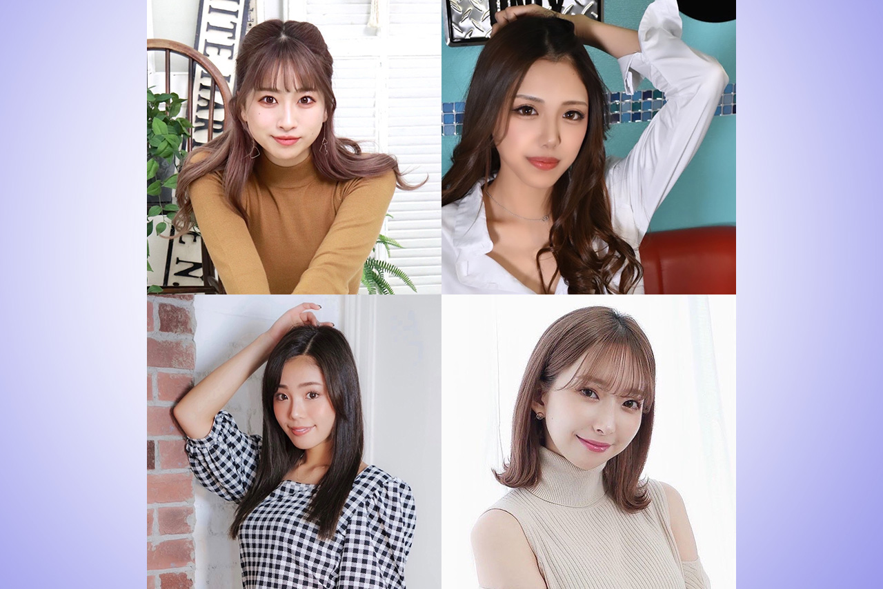 apr Victoriaを務める30号車担当のさかいゆりやさん（左上）、今井みほさん（右上）と31号車担当の夏川いづみさん（左下）、村上楓さん（右下）