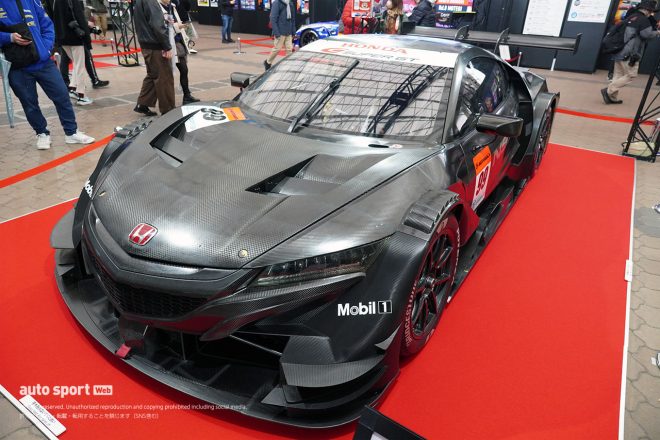 大阪オートメッセ2023に展示されたホンダの99号車NSX-GTテスト車両