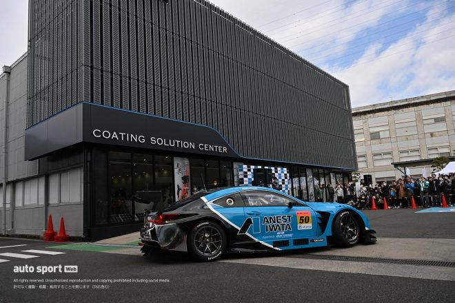 『ANEST IWATA BLUE LINK FES. 2023』で走行するANEST IWATA Racing RC F GT3