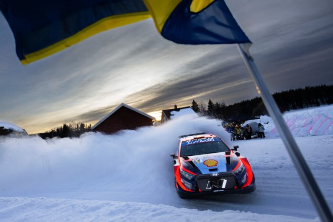 2戦連続で3位表彰台を獲得したティエリー・ヌービル(ヒョンデi20 Nラリー1) 2023年WRC第2戦ラリー・スウェーデン