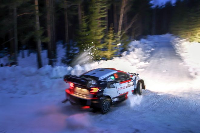 エンジントラブルによりリタイアとなった勝田貴元／アーロン・ジョンストン組（トヨタGRヤリス・ラリー1）　2023年WRC第2戦ラリー・スウェーデン