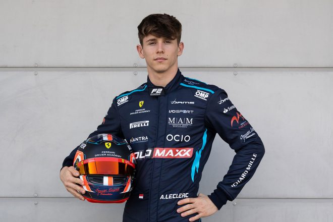 FIA F2ルーキーながらプレシーズンテスト初日3番手に食い込んだアーサー・ルクレール(ダムス)