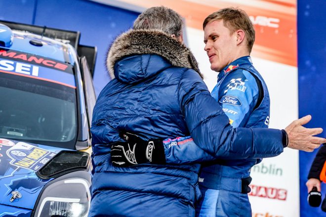 マルコム・ウィルソンとオット・タナク（Mスポーツ・フォードWRT）　2023年WRC第2戦ラリー・スウェーデン