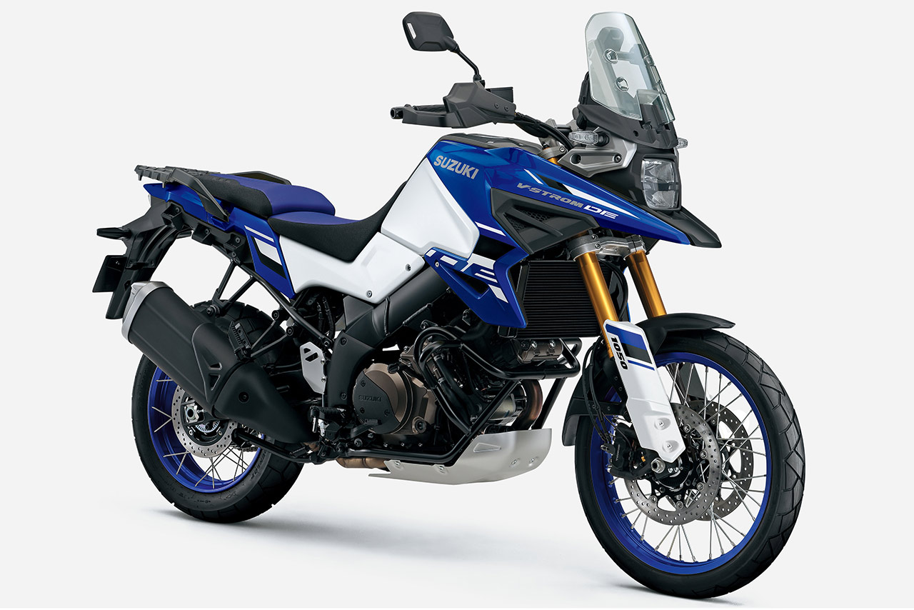 スズキ Vストローム1050DE（ブリリアントホワイト／パールビガーブルー）