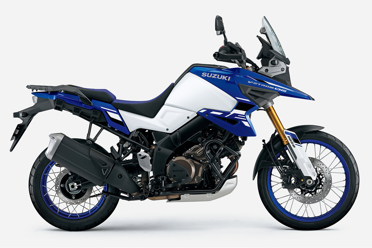 スズキ Vストローム1050DE（ブリリアントホワイト／パールビガーブルー）