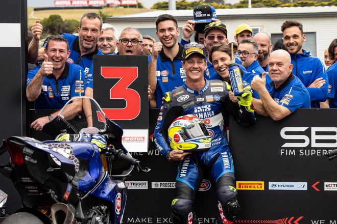 スーパーポールで3番手を獲得したドミニク・エガーター（GYTR GRT Yamaha WorldSBK Team）／2023SBK第1戦オーストラリア
