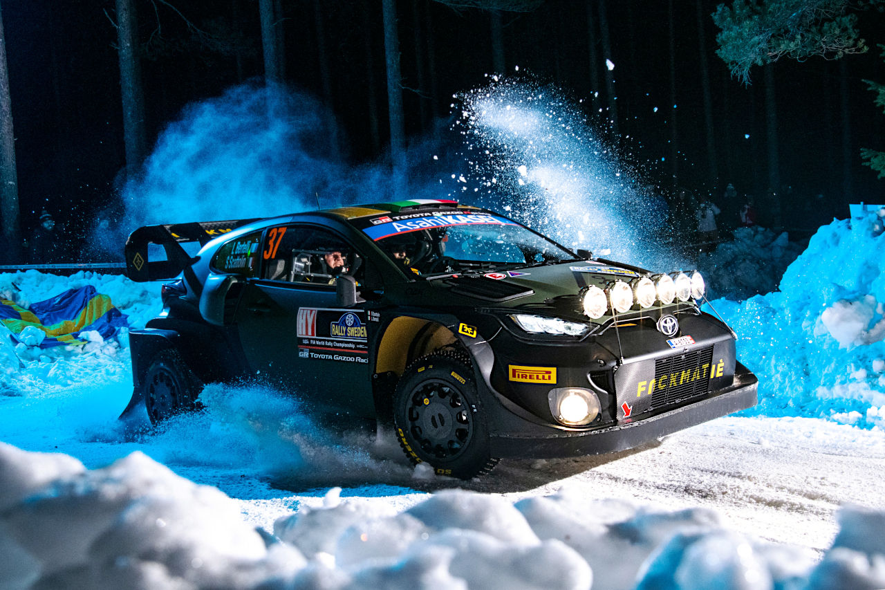 ロレンツォ・ベルテッリ駆るトヨタGRヤリス・ラリー1　2023年WRC第2戦ラリー・スウェーデン