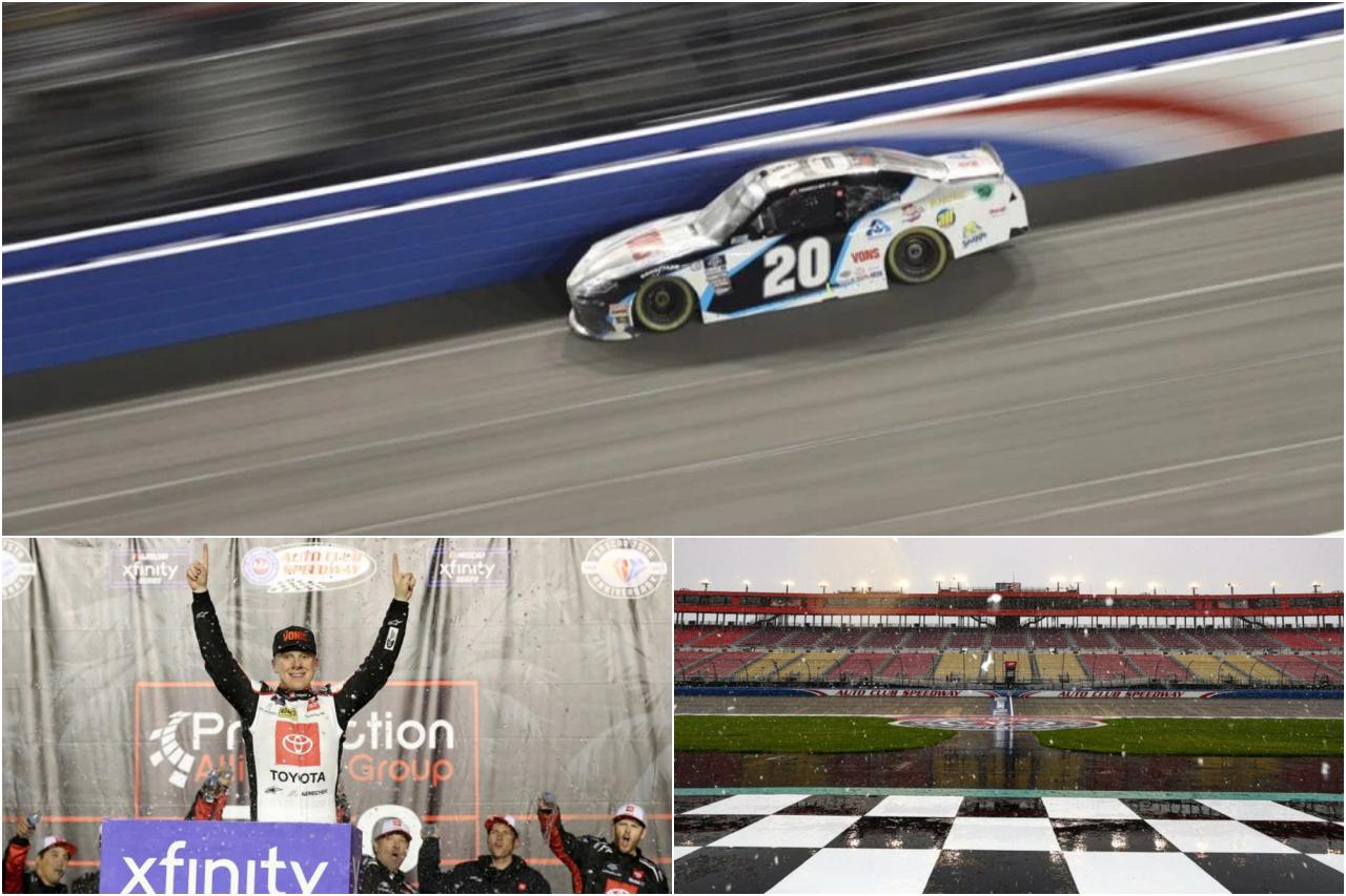 本来の土曜から日曜カップ戦後に延期されたNASCARエクスフィニティ・シリーズ第2戦は、ジョン・ハンター・ネメチェク（ジョー・ギブス・レーシング／トヨタGRスープラ）が制している