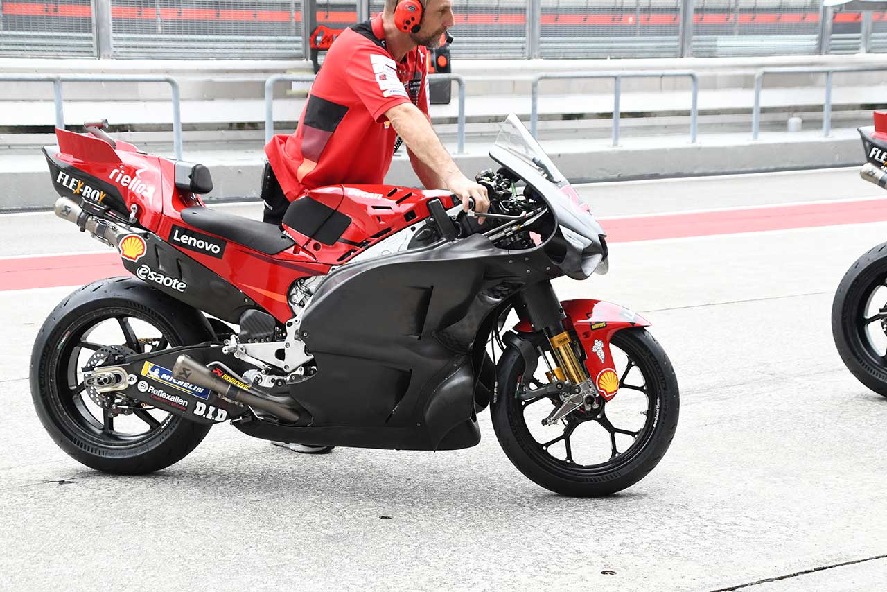 エネア・バスティアニーニ（ドゥカティ・レノボ・チーム）が走らせていたマシン