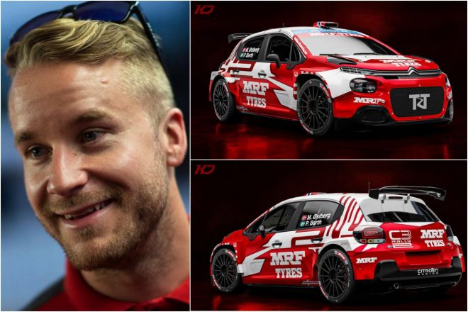 同じくWRC優勝経験者マッズ・オストベルグもMRFカラーに彩られたシトロエンC3ラリー2で開幕戦への出場を表明した