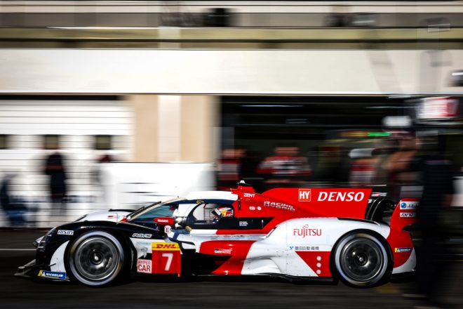 ポール・リカールでテストを行う2023年仕様のトヨタTS050ハイブリッド