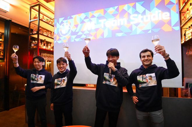 鈴木康昭代表とブルーノ・スペングラー、荒聖治、柳田真孝