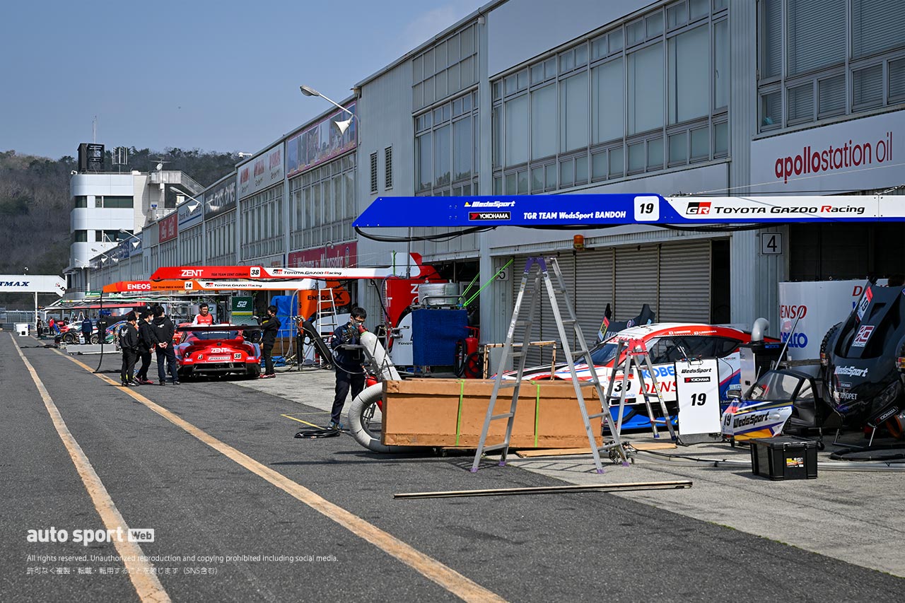 2023スーパーGT岡山公式テスト　搬入日の様子