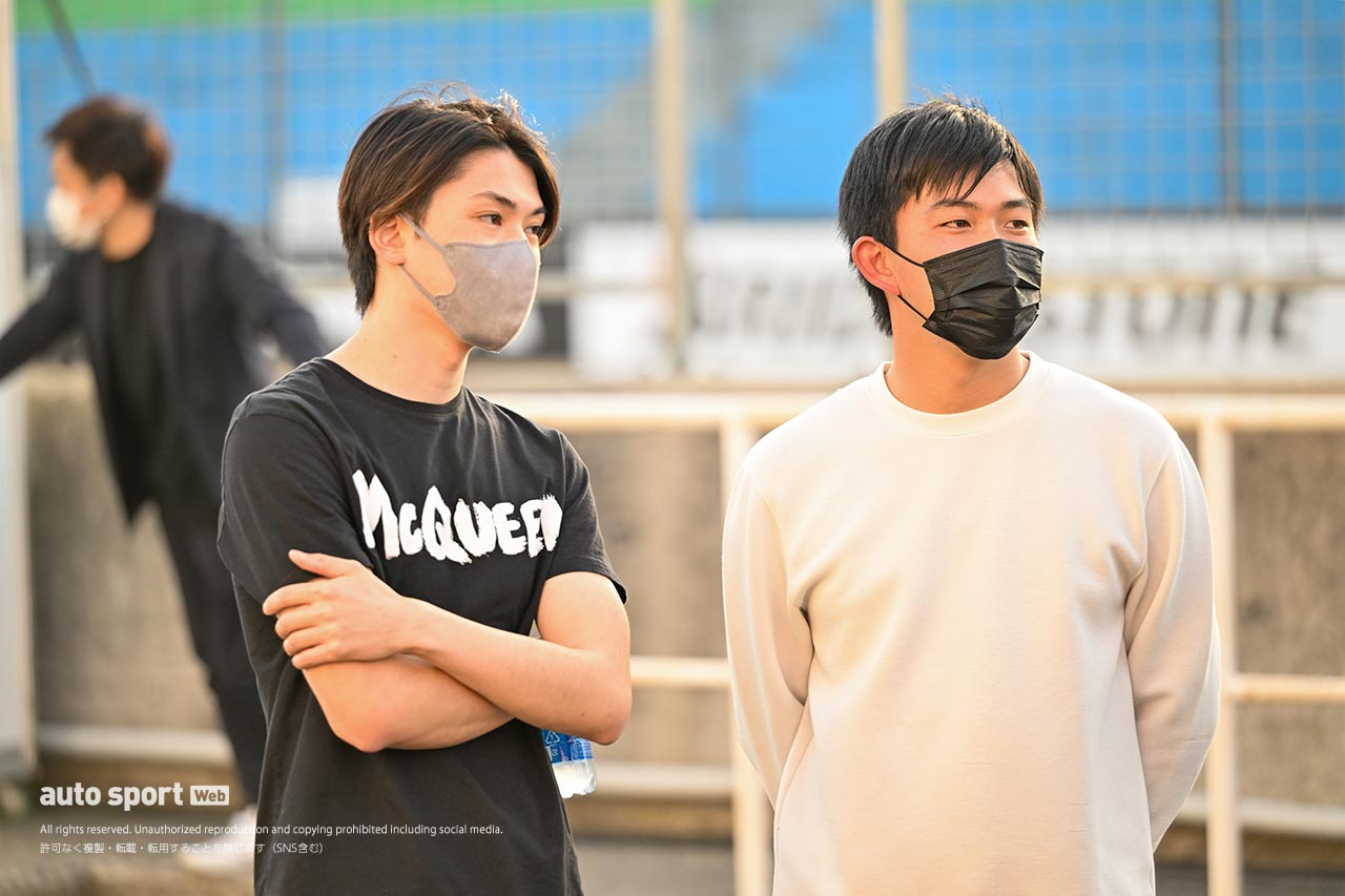 2023スーパーGT岡山公式テスト　Yogibo NSX GT3をドライブする岩澤優吾と伊東黎明