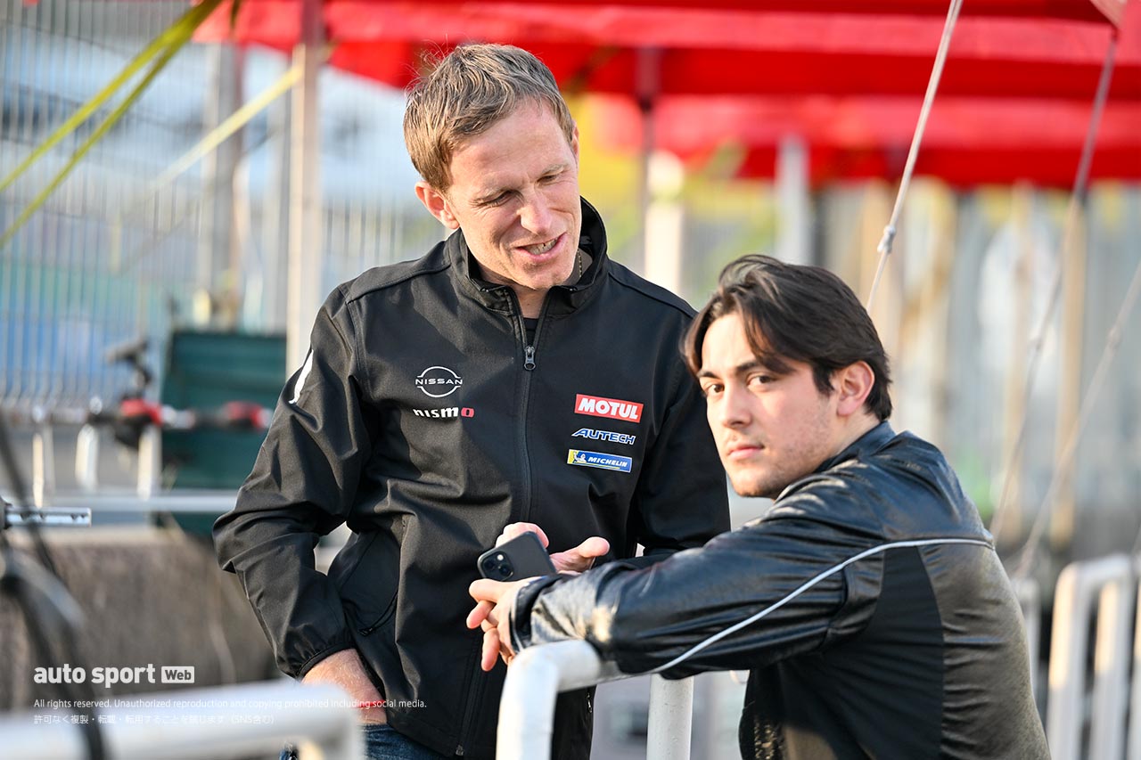 2023スーパーGT岡山公式テスト　ロニー・クインタレッリとジュリアーノ・アレジ