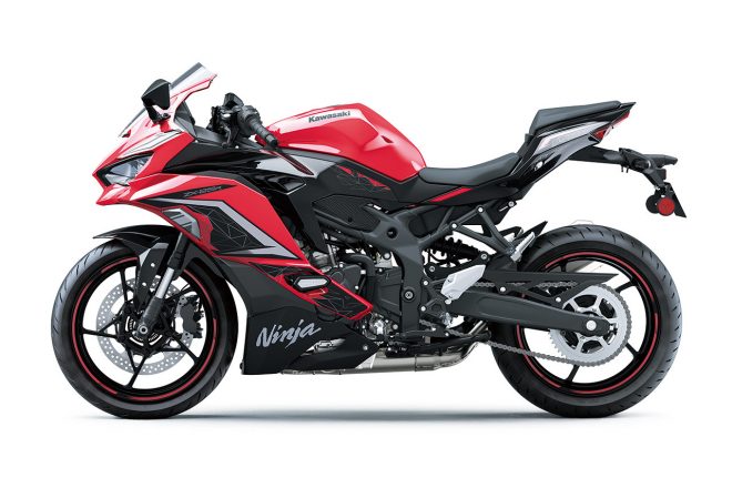 カワサキNinja ZX-25R（キャンディパーシモンレッド／エボニー）