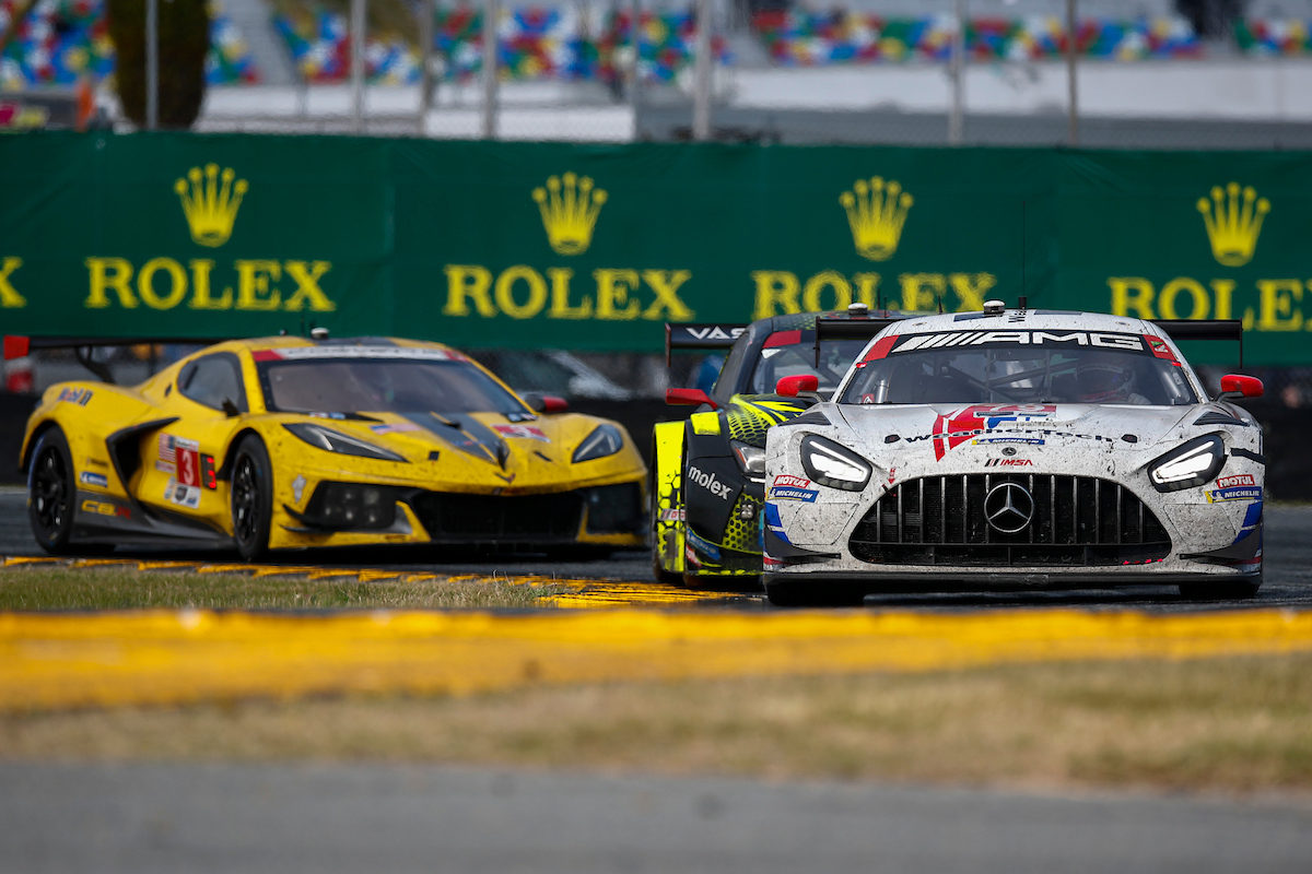 デイトナ24時間のGTDプロクラスでクラス優勝を果たしたメルセデスAMG GT3エボ。重量増の影響はいかに