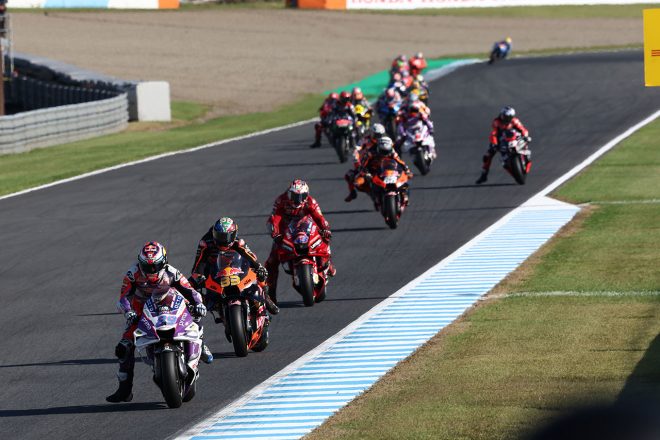 MotoGP2022第16戦日本GPのレースシーン。