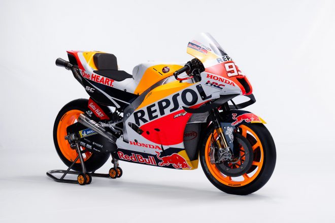 2022MotoGP：マルク・マルケス（レプソル・ホンダ・チーム）が使用していた2022年型ホンダRC213V