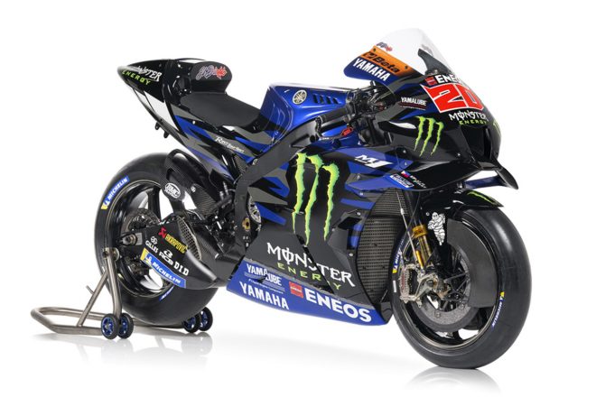 2023MotoGP：ファビオ・クアルタラロ（モンスターエナジー・ヤマハMotoGP）が使用する2023年型ヤマハYZR-M1