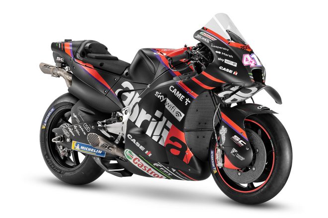 2022MotoGP：アレイシ・エスパルガロ（アプリリア・レーシング）が使用していた2022年型アプリリアRS-GP