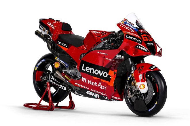 2022MotoGP：フランセスコ・バニャイア（ドゥカティ・レノボ・チーム）が使用していたドゥカティ・デスモセディチGP22