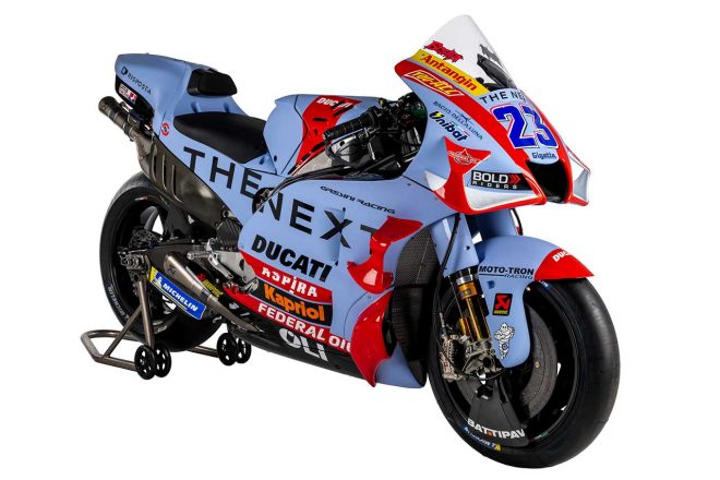 2022MotoGP：エネア・バスティアニーニ（グレシーニ・レーシングMotoGP）が2022年に使用していたドゥカティ・デスモセディチGP
