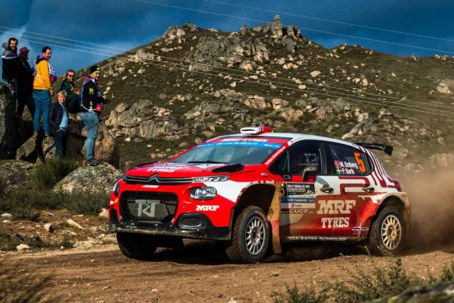 Team MRF Tyres Dealer Teamとして今季フル参戦のマッズ・オストベルグ（シトロエンC3ラリー2）は総合2位