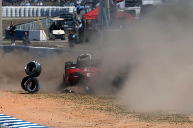 レース序盤に大クラッシュしたリシャール・ミル・AFコルセの83号車フェラーリ488 GTE Evo