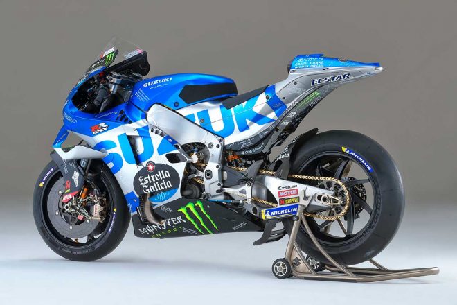 2022年MotoGPの最終戦バレンシアGPでアレックス・リンス（チーム・スズキ・エクスター）が使用したスズキGSX-RR