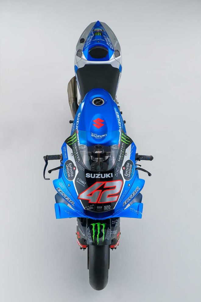 2022年MotoGPの最終戦バレンシアGPでアレックス・リンス（チーム・スズキ・エクスター）が使用したスズキGSX-RR