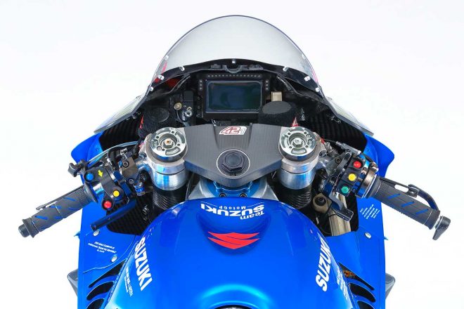 2022年型スズキGSX-RRのハンドル周り