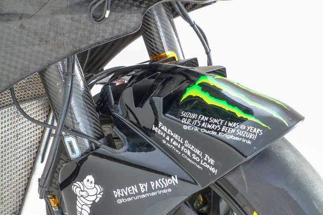 2022年型スズキGSX-RRのフロントフェンダー