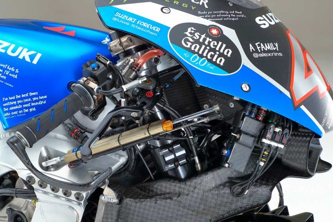 2022年型スズキGSX-RRのエンジン周り