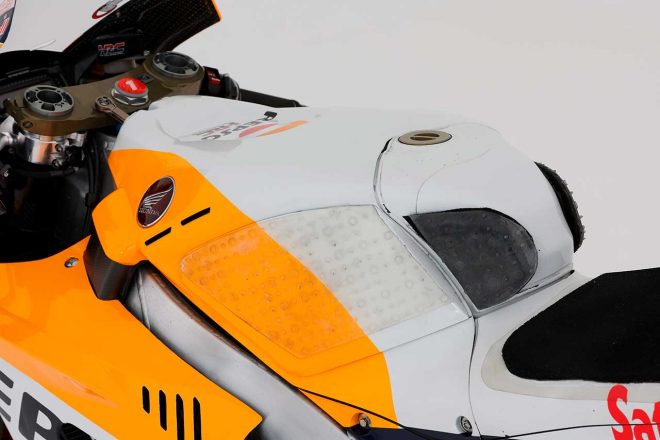 2022年型ホンダRC213Vのシート部分