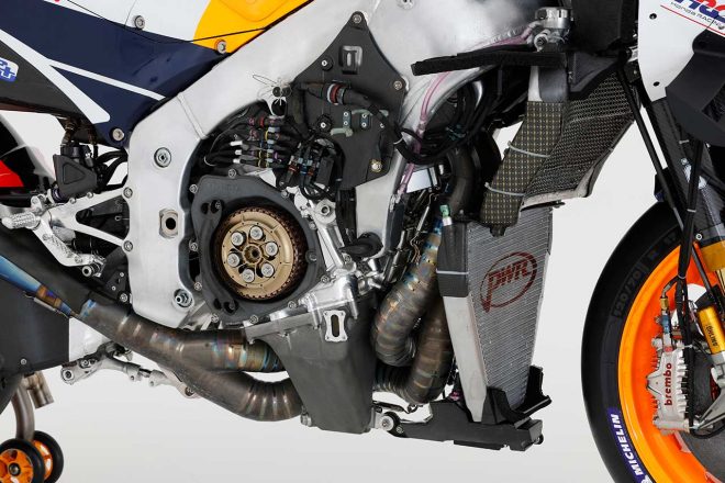 2022年型ホンダRC213Vのエンジン周り