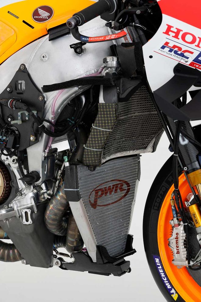 2022年型ホンダRC213Vのラジエーター周り