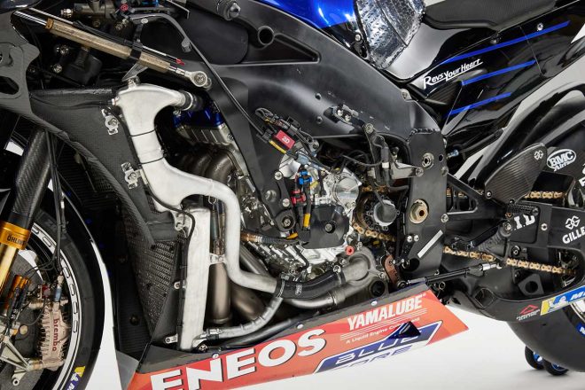 2022年型ヤマハYZR-M1のエンジン周り