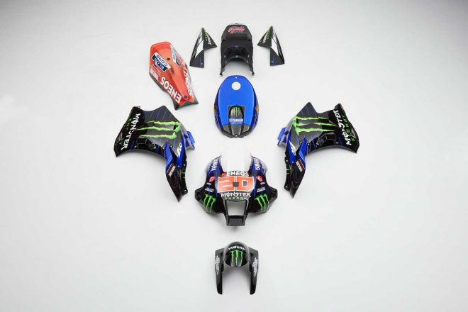 2022年シーズンにファビオ・クアルタラロ（モンスターエナジー・ヤマハMotoGP）が使用したヤマハYZR-M1のカウル