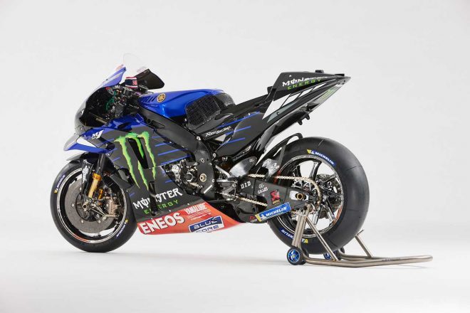 2022年シーズンの最終戦でファビオ・クアルタラロ（モンスターエナジー・ヤマハMotoGP）が使用したヤマハYZR-M1