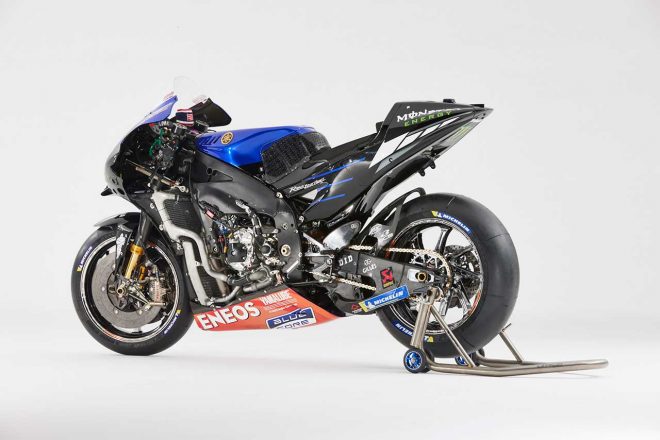 2022年シーズンの最終戦でファビオ・クアルタラロ（モンスターエナジー・ヤマハMotoGP）が使用したヤマハYZR-M1