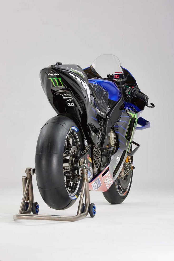 2022年シーズンの最終戦でファビオ・クアルタラロ（モンスターエナジー・ヤマハMotoGP）が使用したヤマハYZR-M1