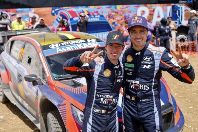 ティエリー・ヌービル／マルティン・ウィダグ組（ヒョンデi20 Nラリー1）　2023年WRC第3戦ラリー・メキシコ