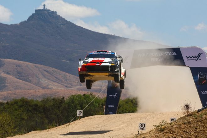 勝田（GRヤリス・ラリー1）は2日目のデイリタイアの後、チームスタッフによるマシンの修復を受けてデイ3から再出走、完走を果たした。2023年WRC第3戦ラリー・メキシコ