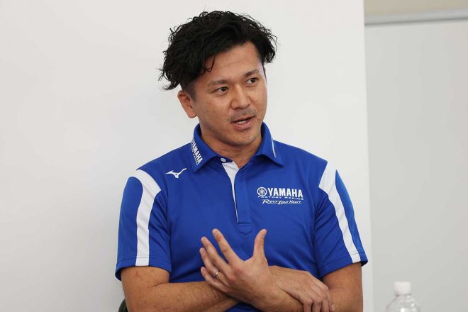 モンスターエナジー・ヤマハMotoGPの矢田真也氏（ファビオ・クアルタラロ サポートエンジニア）